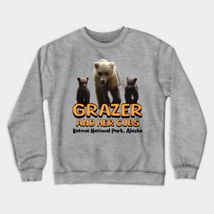 Bear Grazer and her cubs Crewneck Sweatshirt